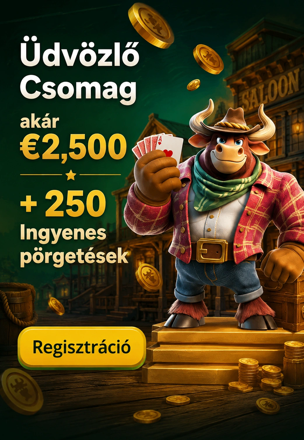 Cowboyspin Casino partneri landing előnézet